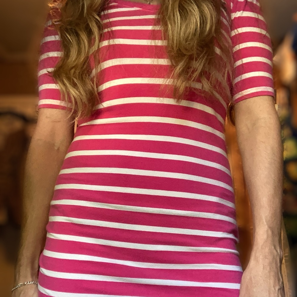 Abercrombie Barbie pink mini bodycon dress